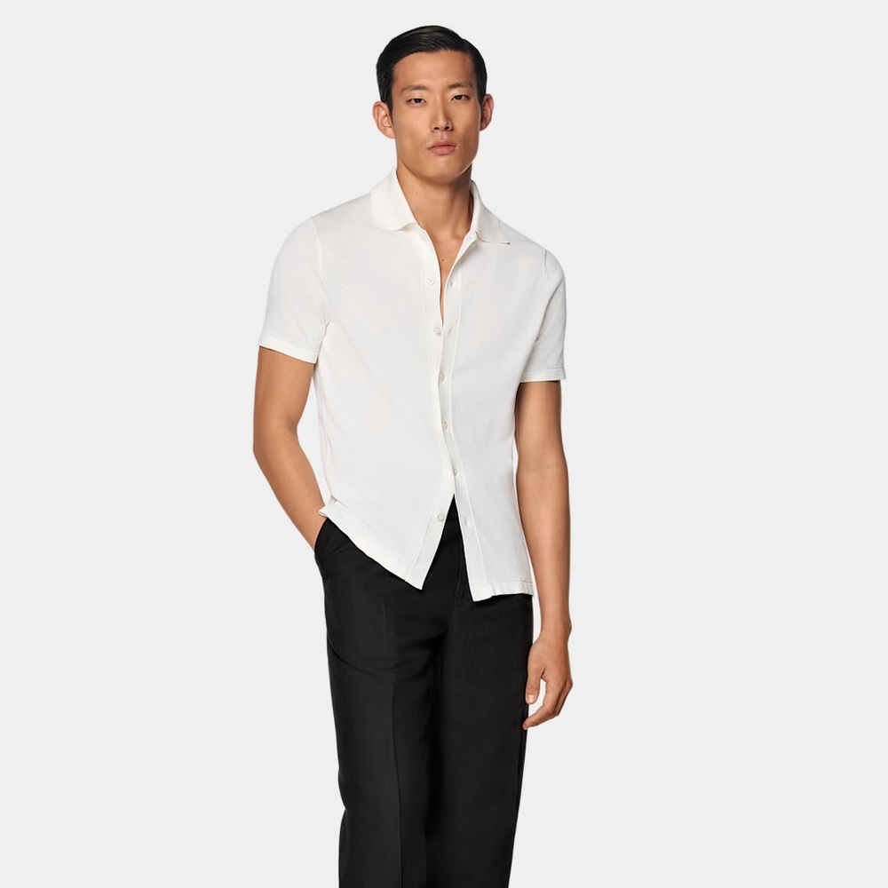 Suitsupply cotton silk Polo Cardigan